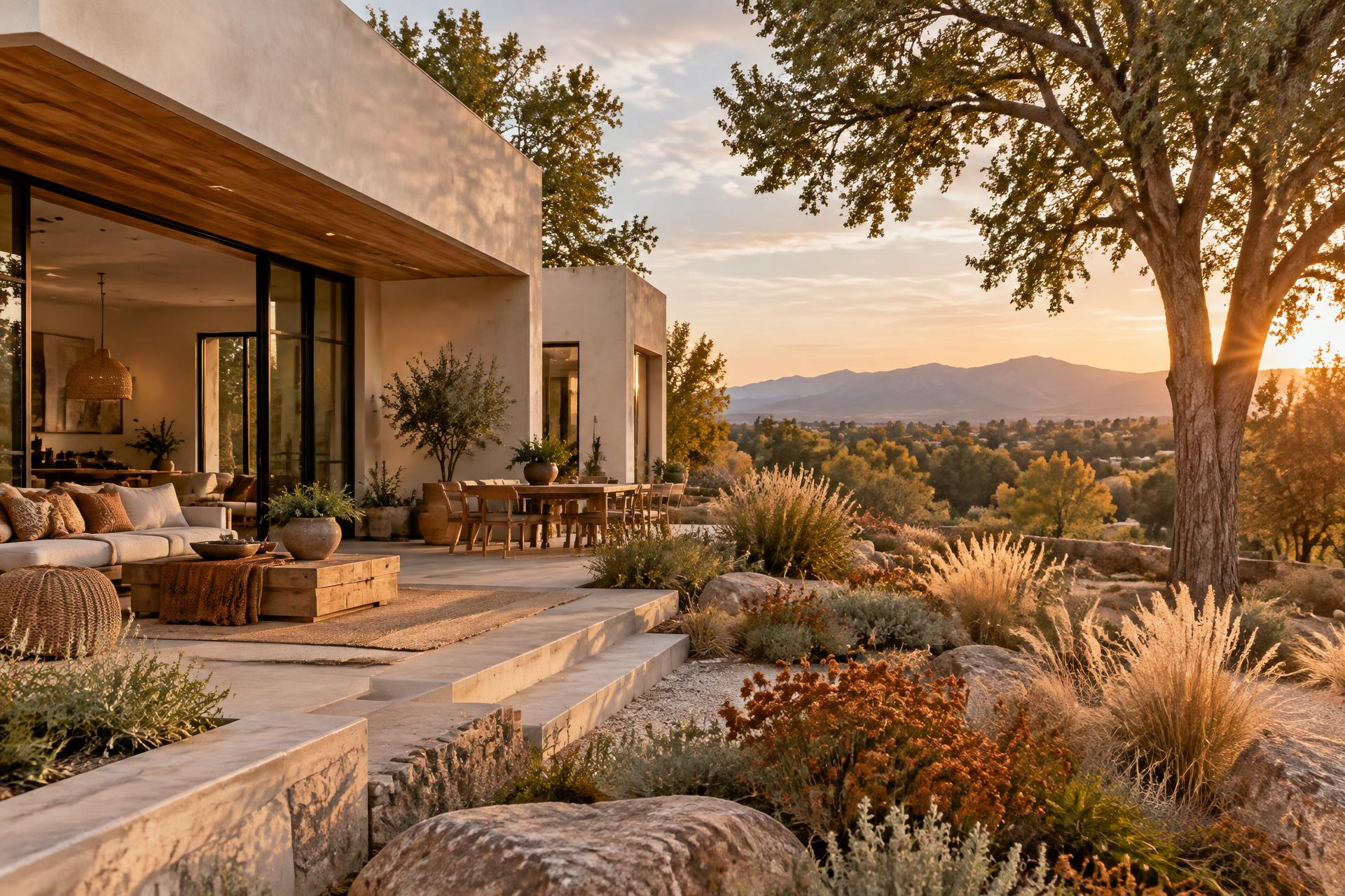 Denver foothills at golden hour